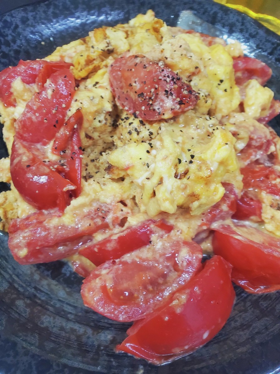 ふわふわたまごと完熟トマトの中華風炒めの画像