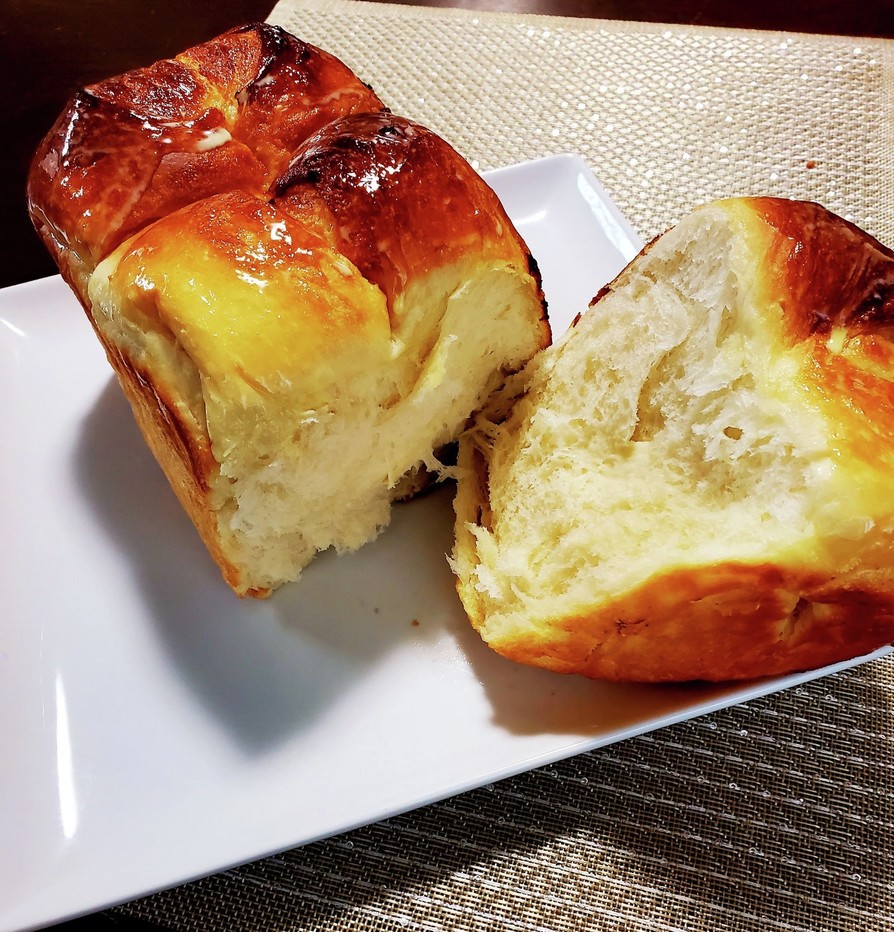 神レシピ練乳シュガーバターホテル食パンの画像