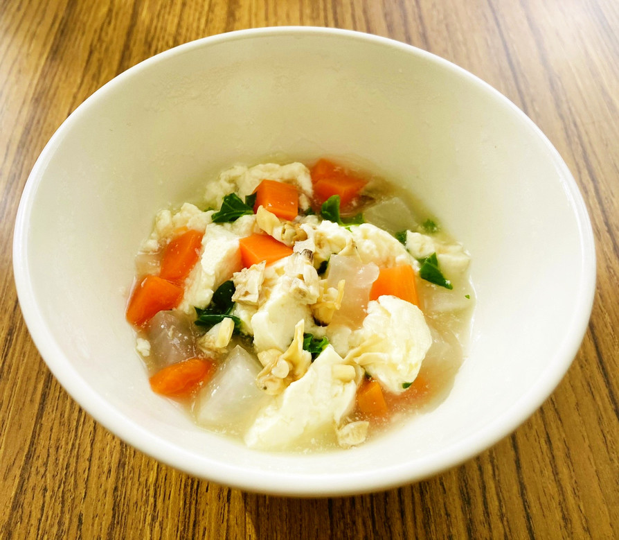 【離乳食9か月～】豆腐とアサリのうま煮の画像