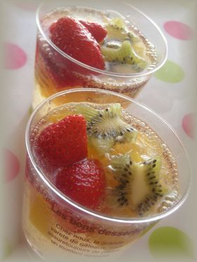 サイダーゼリー☆フルーツポンチ風♪