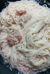 明太子クリーム風の素麺