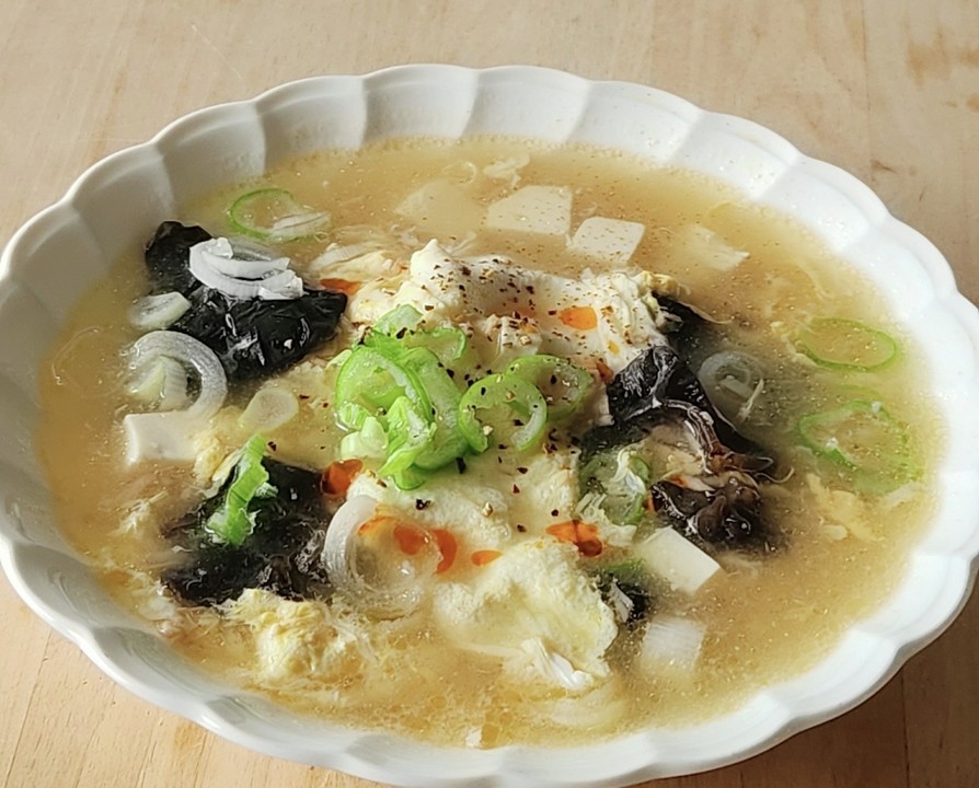 10分☆キクラゲ中華卵スープ☆簡単防災食の画像