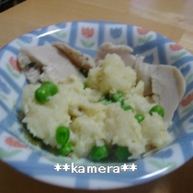 お酢が隠し味。の鶏ハムポテトサラダ☆