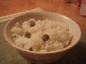 旬です。お豆ごはん