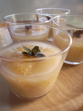甘夏の甘酒ゼリー