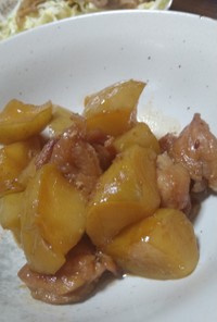鶏肉と林檎の煮物