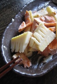 筍と焼き鮭の味噌マヨ和え♪