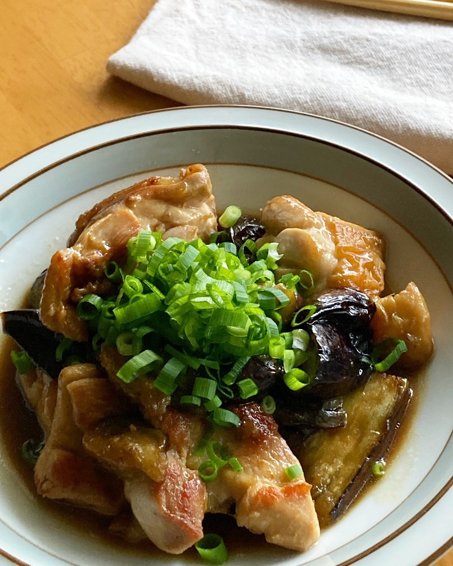 茄子トロトロ〜！鶏肉と茄子の生姜甘辛煮の画像