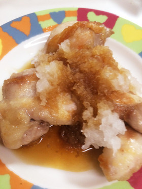 にんにくでガッツリ☆鶏もも肉のおろしがけ