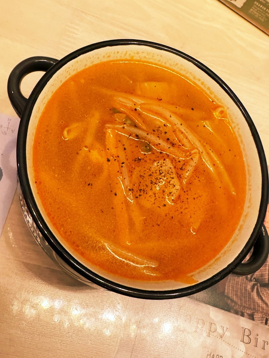 ピリ辛中華風スープ♡の画像
