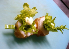 お弁当に 簡単!わさび菜入りちくわ