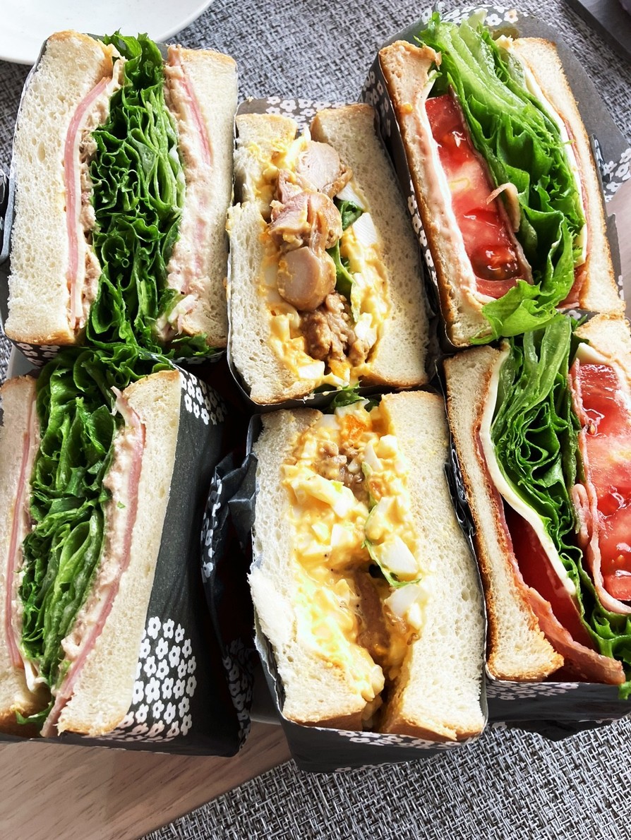カフェ風サンドイッチの画像