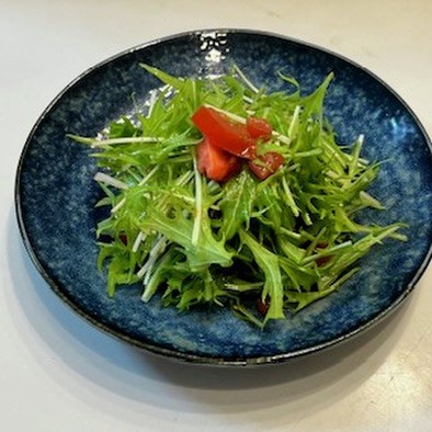 【野菜ソムリエ】京みず菜のトマポン和えの写真