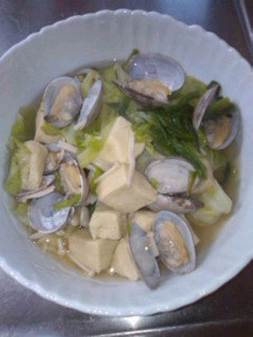 アサリとキャベツの高野豆腐煮☆”.:*