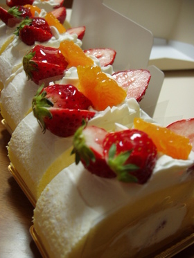 デコポンのロールケーキ