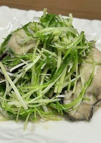 【野菜ソムリエ】京みず菜と牡蠣のソテー
