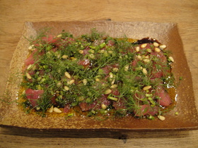 マグロのカルパッチョ バルサミコ風