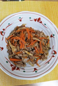 豚バラ肉と舞茸の中華炒め