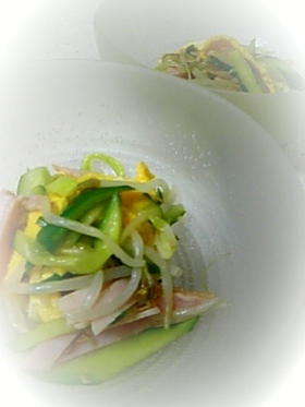 *ハムと野菜のさっぱり中華サラダ*