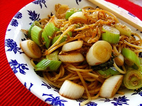 *カリカリじゃこと長葱の和風パスタ*