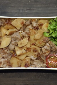 レンジで★たけのこと豚肉の土佐煮の丼弁当