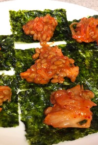 キムチ納豆with韓国海苔
