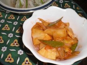新タマネギ☆たけのこのトマト煮