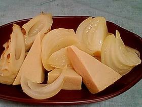 新玉ねぎと高野豆腐の含め煮