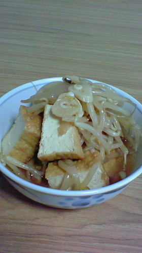 ガーリック風味の厚揚げ&もやしの炒め煮