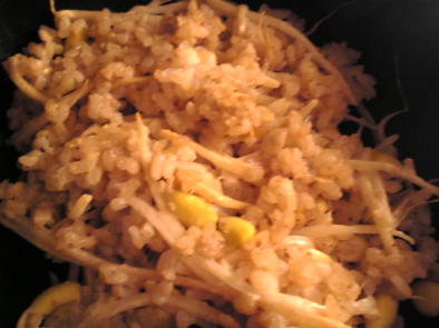 もやしと玄米の胡麻マヨネーズ炒飯の写真