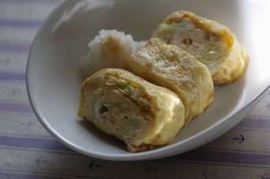 お弁当にも❤甘いキャベツの卵焼きの写真