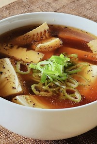 たけのこ&豆腐中華スープジャー弁当☆夕食