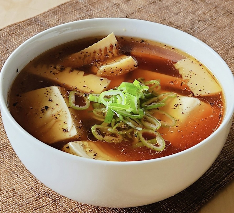 たけのこ&豆腐中華スープジャー弁当☆夕食の画像