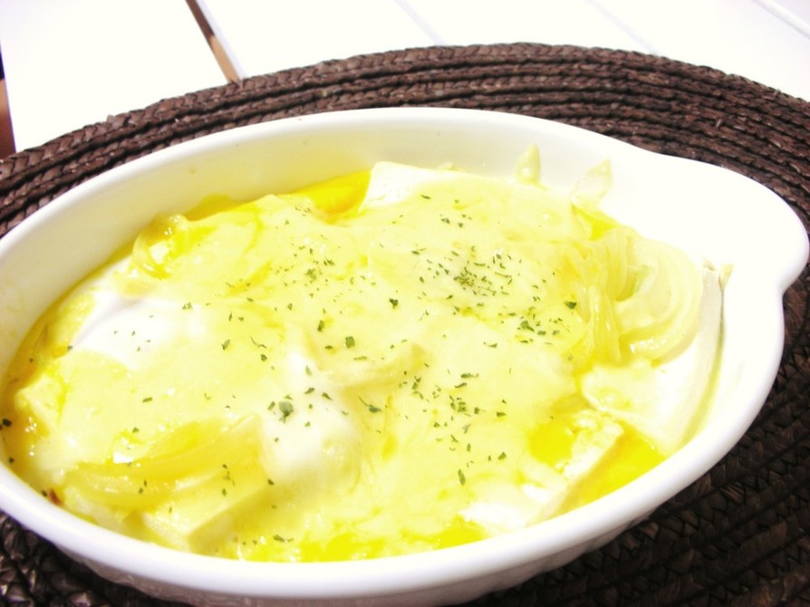 豆腐の卵とじチーズ焼きの画像