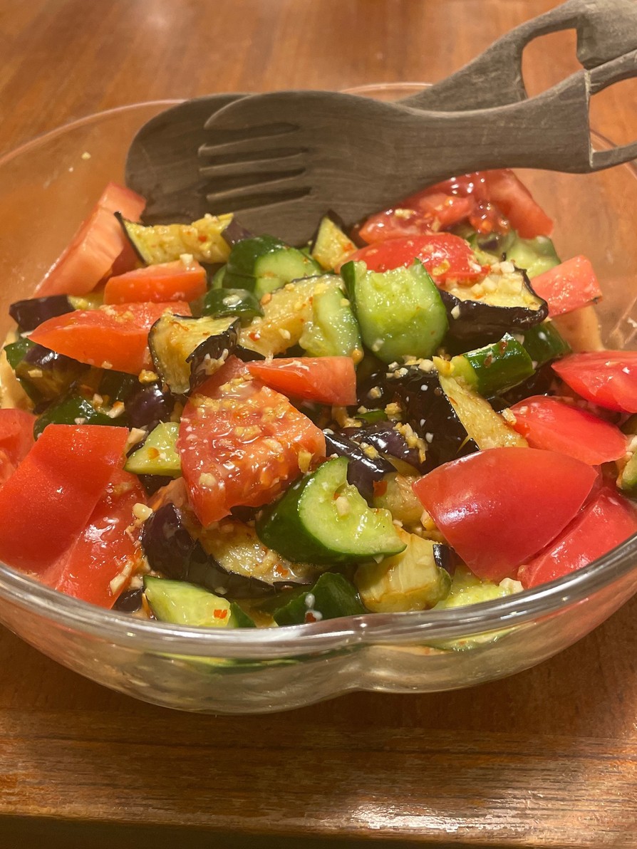 夏野菜のサラダ・甘酢マヨネーズの画像