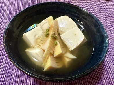 筍と豆腐の山椒煮/研究中レシピ/完全菜食の写真