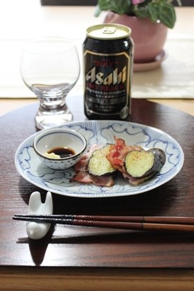 おつまみに☆なすのベーコン挟み焼き