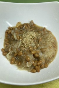 刺身のツマが余った時の納豆レシピ