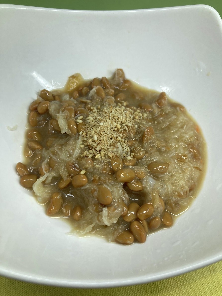 刺身のツマが余った時の納豆レシピの画像