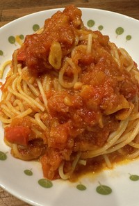 本気のトマトとニンニクのスパゲティ