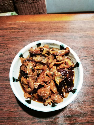 椎茸と剥きあさりの生姜佃煮の写真