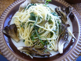 せりと舞茸のパスタ