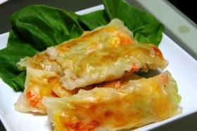 えびとセロリの蒸焼き春巻