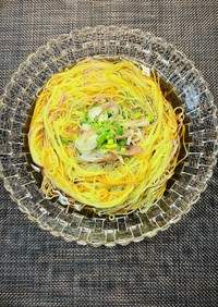 超手抜き　中華細麺を使った素麺感覚