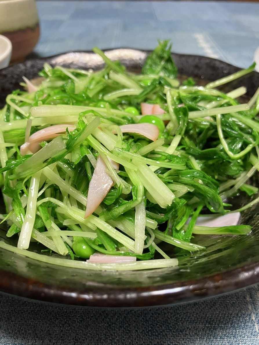 水菜とグリーンピースの簡単サラダ☆の画像