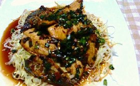 鯵のにら醤ソース