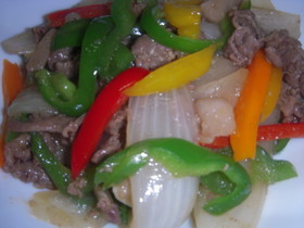 新玉葱と豚肉のオイスター炒め