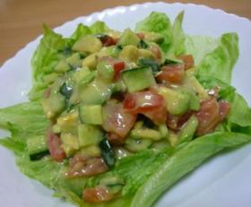 ほんのり柚風味な野菜ゴロゴロサラダ