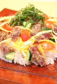 カツオのサラダちらし寿司