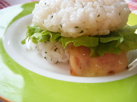 お手軽★旨ライスバーガー☆食べきりサイズ